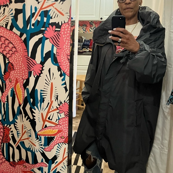 Jill Sander nylon bungee coat